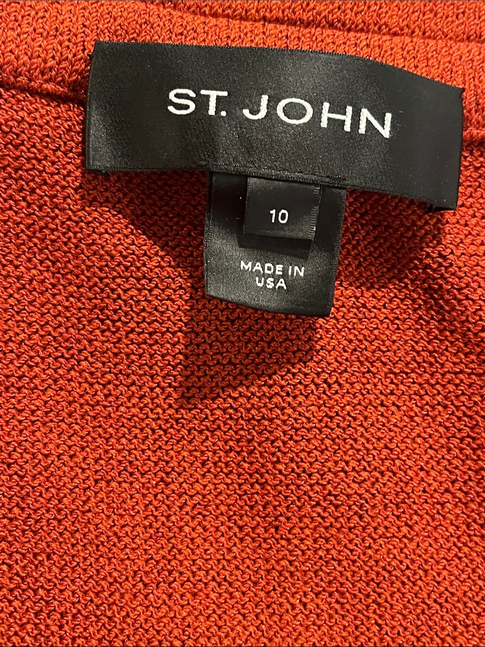 St. John Knit Top in Rust Orange